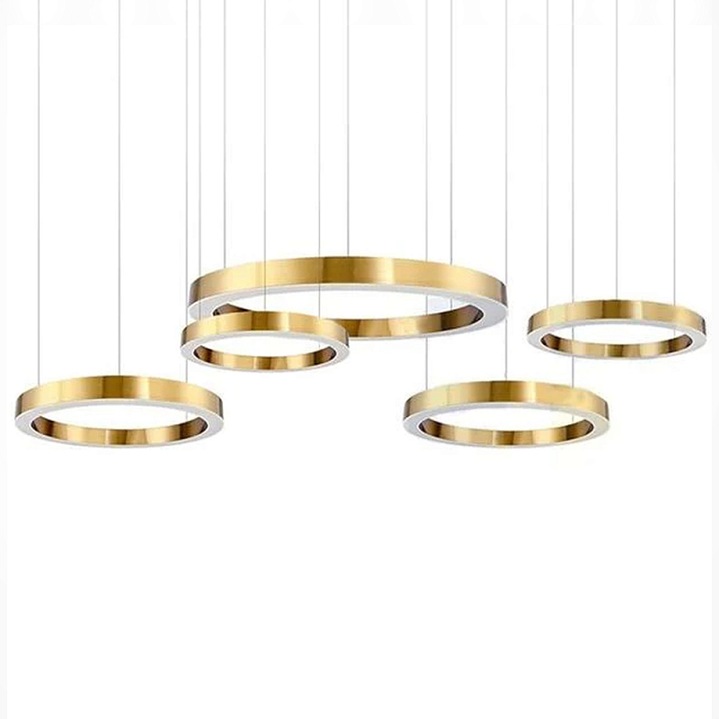 Люстра Light Ring Horizontal Латунь Глянцевое золото Латунь в Рязани | Loft Concept 