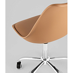 Офисный стул на металлическом основании EGGERY Brown пластик варинант исполнения - 3 | Loft Concept в Рязани