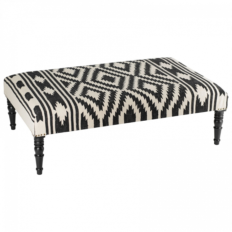 Банкетка Черно-Белый Келим Black and White Kelim BENCH Черно-белый Банкетка Черно-Белый Келим Black and White Kelim BENCH Черно-белый в Рязани | Loft Concept