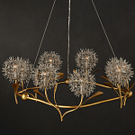 Люстра круглая с декором в виде цветков одуванчика Hanging Dandelion варинант исполнения - 5 | Loft Concept в Рязани