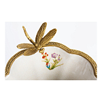 Ваза из фарфора с бронзовой стрекозой  Paradise Dragonfly варинант исполнения - 4 | Loft Concept в Рязани