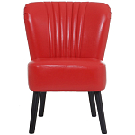 Кресло с обивкой из эко-кожи Harper Armchair Red варинант исполнения - 2 | Loft Concept в Рязани