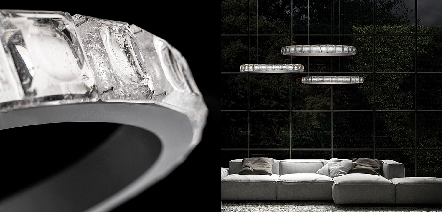 Люстра Ring horizontal silver chandelier Люстра Ring horizontal silver chandelier - Loft-Concept в Рязани