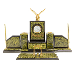 Настольный письменный набор из змеевика  и бронзы с декором в виде орла в подарочной упаковке Successful Leader варинант исполнения - 1 | Loft Concept в Рязани