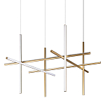 Люстра с 6-ю цилиндрическими плафонами на тонких тросах Trumpet tube варинант исполнения - 1 | Loft Concept в Рязани