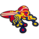 Дизайнерский ковер в виде бабочки Poltronova Tappeto Farfalla Rug варинант исполнения - 2 | Loft Concept в Рязани