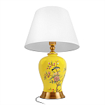 Настольная лампа желтая с изображением птиц Slip Away варинант исполнения - 3 | Loft Concept в Рязани