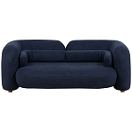 Дизайнерский двухместный диван с мягкими спинкой и подлокотниками синий Madelaine Sofa Blue варинант исполнения - 1 | Loft Concept в Рязани