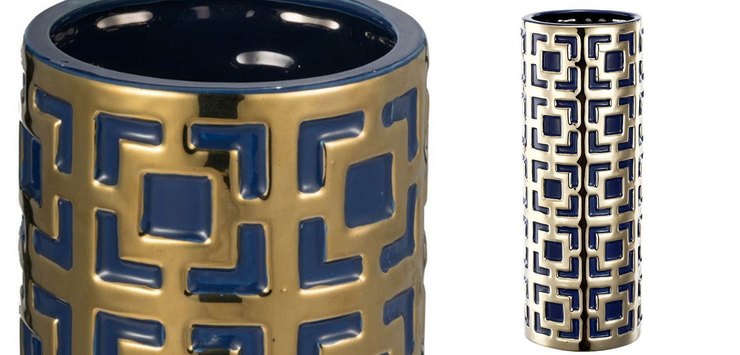Ваза с геометрическим узором Marion Vase Ваза с геометрическим узором Marion Vase - Loft-Concept в Рязани