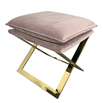 Пуф велюровый на металлическом основании Meekness варинант исполнения - 2 | Loft Concept в Рязани