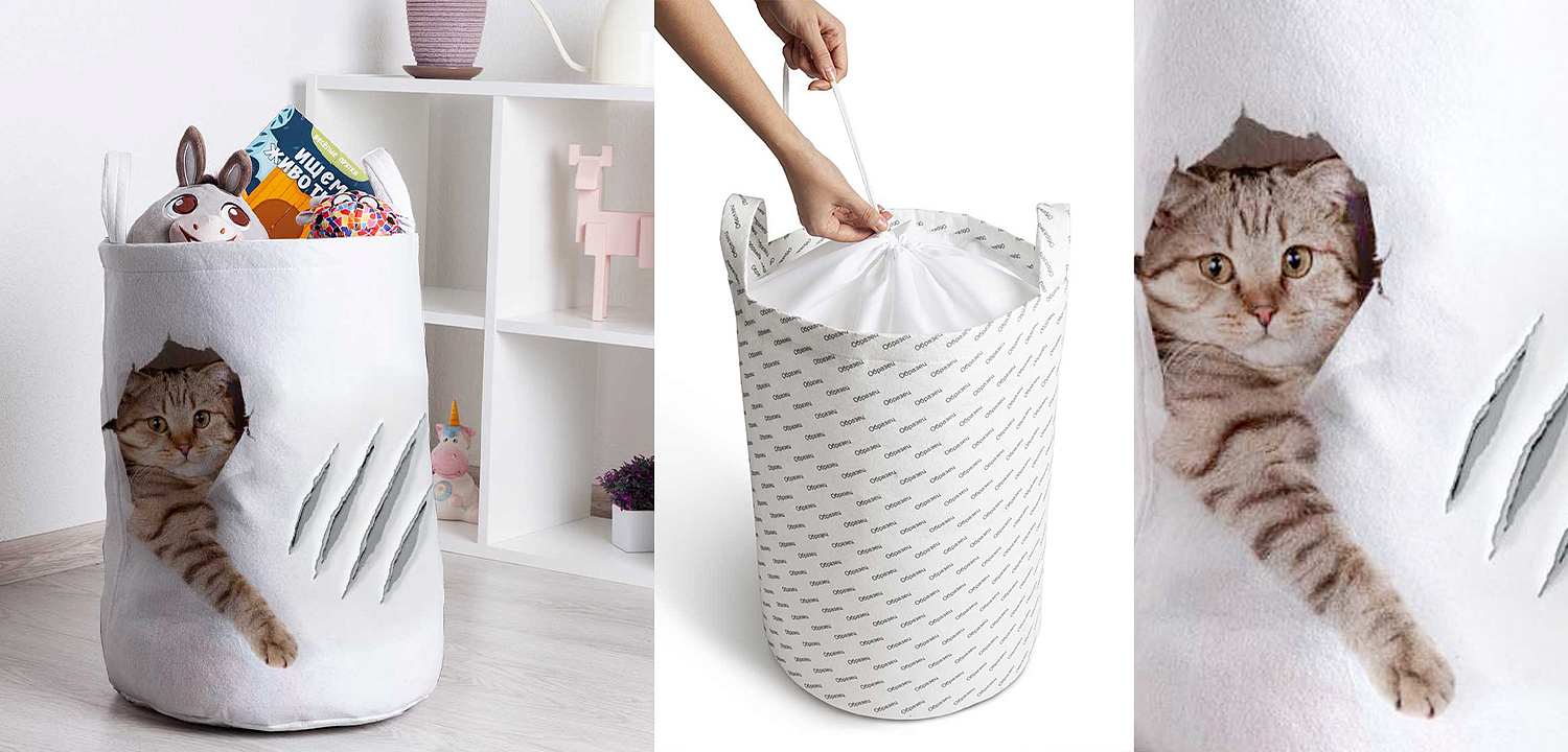 Корзина Hello Cat Basket Корзина Hello Cat Basket - Loft-Concept в Рязани