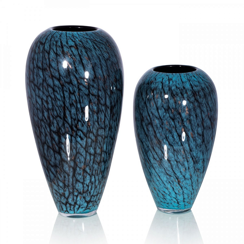 Стеклянная ваза Chrysalis Бирюзовый в Рязани | Loft Concept 