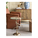 Столик с круглой стеклянной столешницей и корпусом в виде двух павлинов на ветке Table Two Peacocks варинант исполнения - 9 | Loft Concept в Рязани