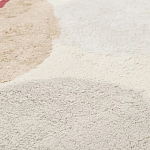 Ковер из хлопка с абстрактным принтом бежевого цвета Elysian Flow Blush варинант исполнения - 3 | Loft Concept в Рязани