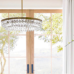 Люстра круглая с подвесками в форме стеклянных капель Glass Rain варинант исполнения - 5 | Loft Concept в Рязани