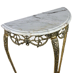 Консоль из бронзы с мраморной столешницей Mademoiselle De Console варинант исполнения - 1 | Loft Concept в Рязани