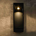 Уличный настенный светильник прямоугольной формы черного цвета Geometric Glow варинант исполнения - 2 | Loft Concept в Рязани