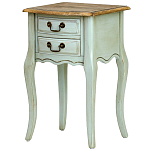 Прикроватная тумба из массива березы светло-бирюзовая Montmartre Provence Bedside Table варинант исполнения - 1 | Loft Concept в Рязани