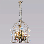 Люстра в виде клетки с цветами Flower Cell варинант исполнения - 3 | Loft Concept в Рязани