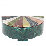 Шкатулка с мозаикой из натурального камня змеевик Stone Casket варинант исполнения - 1 | Loft Concept в Рязани