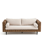 Трехместный садовый диван из плетеного пластика Matteo варинант исполнения - 6 | Loft Concept в Рязани