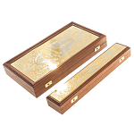 Нарды настольные из натурального камня лазурит и долерит Backgammon from Stone варинант исполнения - 12 | Loft Concept в Рязани