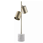 Настольная лампа золотистая на белом мраморном основании Streams of Light варинант исполнения - 3 | Loft Concept в Рязани