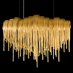 Люстра подвесная с металлическими цепочками и изогнутыми металлическими дугами 72 см Atlantis Chain варинант исполнения - 17 | Loft Concept в Рязани