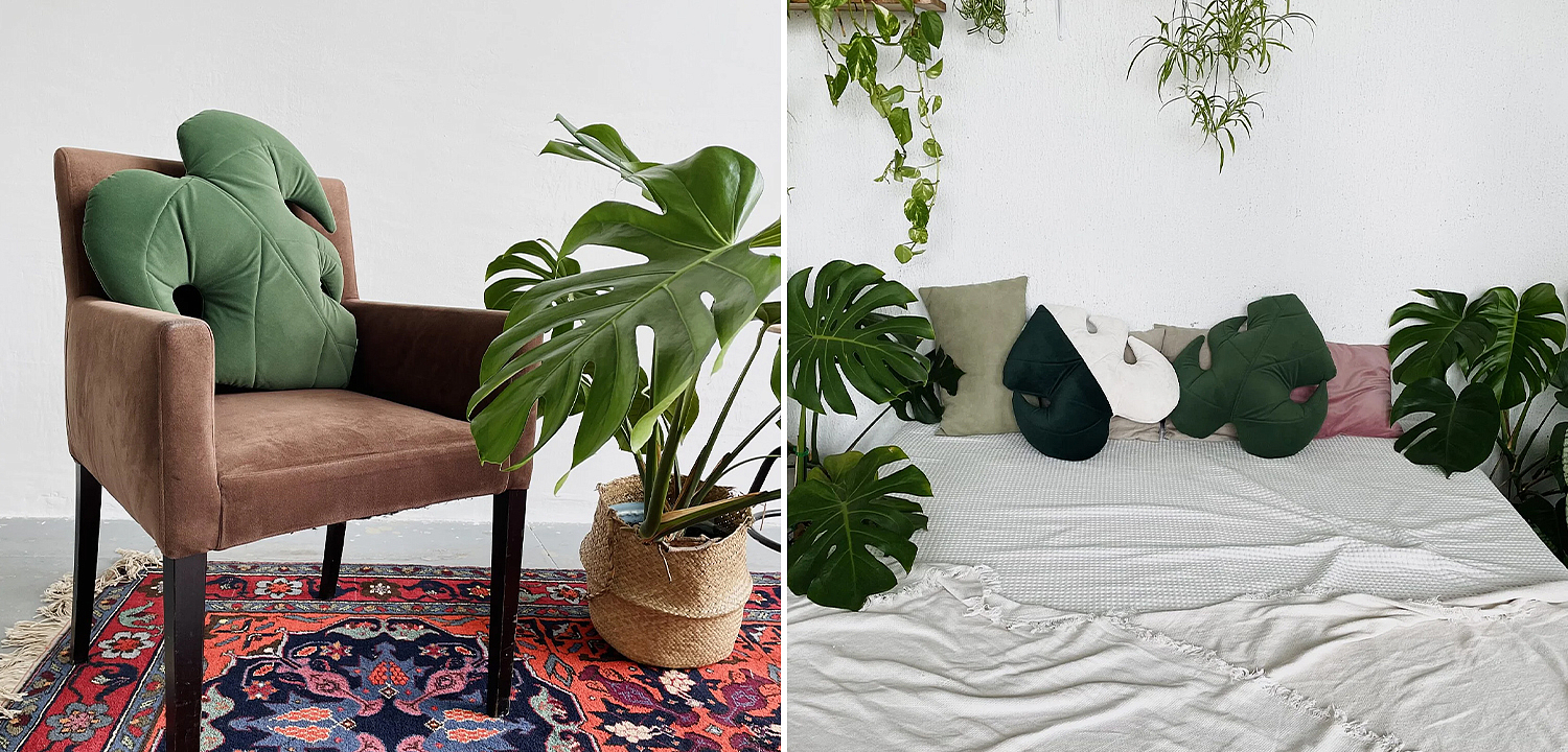 Декоративная подушка Botanical Cushion Monstera Декоративная подушка Botanical Cushion Monstera - Loft-Concept в Рязани
