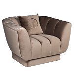 Дизайнерское кресло мягкое из серого велюра Serenity варинант исполнения - 1 | Loft Concept в Рязани