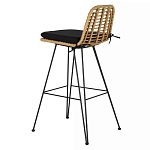 Стул барный с ротанговым плетением Half Bar Chair with Wicker без подлокотников варинант исполнения - 1 | Loft Concept в Рязани