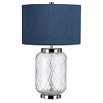 Настольная лампа с цилиндрическим абажуром и прозрачным стеклянным основанием Quintiesse варинант исполнения - 7 | Loft Concept в Рязани