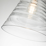 Подвесной светильник с прозрачным рельефным стеклянным плафоном в форме конуса Feiss варинант исполнения - 3 | Loft Concept в Рязани