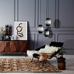 Подвесной светильник вертикальной овальной формы украшенный белыми круглыми бусинами Gradient Oval Pendant Lamp White варинант исполнения - 4 | Loft Concept в Рязани