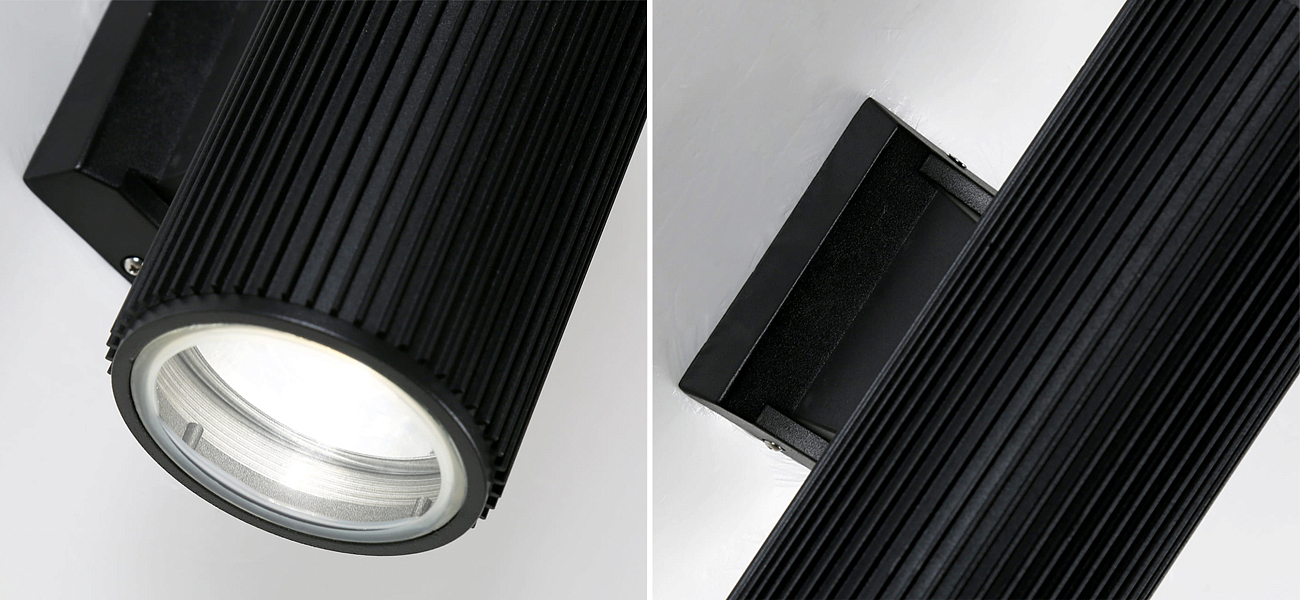 Черный уличный светильник RIBBING 26 см Черный уличный светильник RIBBING 26 см - Loft-Concept в Рязани