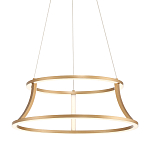 Люстра золотого цвета с 2-мя светодиодными кольцами Eurofase варинант исполнения - 1 | Loft Concept в Рязани