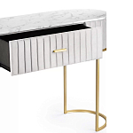 Консоль овальная на золотистых фигруных ножках Wall Console варинант исполнения - 3 | Loft Concept в Рязани