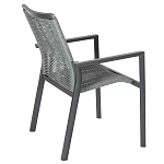 Стул темно-серый с высокой плетеной спинкой и сиденьем Braided Strength варинант исполнения - 3 | Loft Concept в Рязани