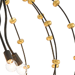 Люстра в форме шара с золотыми элементами на чёрном каркасе Arced Lines варинант исполнения - 1 | Loft Concept в Рязани