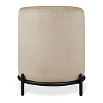 Банкетка овальная бежевый велюр на 4-х металлических ножках черного цвета SANJAY варинант исполнения - 3 | Loft Concept в Рязани