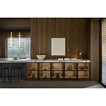 Кухонный гарнитур из массива дуба и камня Ratio Dada Engenereed варинант исполнения - 3 | Loft Concept в Рязани