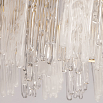 Люстра круглая с прозрачными стержнями разной длины Textured Glass Chandelier варинант исполнения - 8 | Loft Concept в Рязани