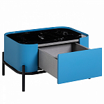 Тумба прикроватная чёрно-голубая с  ящиком Blue Cabinet варинант исполнения - 2 | Loft Concept в Рязани