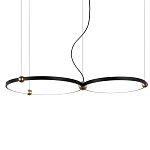 Люстра подвесная светодиодная черный металл Ring Horizontal варинант исполнения - 8 | Loft Concept в Рязани