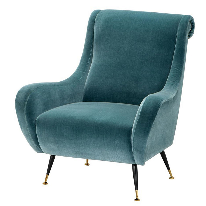 Кресло для гостиной Giardino Chair turquoise бирюзовый вельвет Бирюзовый Черный Латунь Кресло для гостиной Giardino Chair turquoise бирюзовый вельвет Бирюзовый Черный Латунь в Рязани | Loft Concept