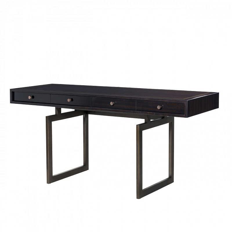 Рабочий стол Eichholtz Desk Executive Темная бронза Черный Коричневый Рабочий стол Eichholtz Desk Executive Темная бронза Черный Коричневый в Рязани | Loft Concept