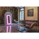 Дизайнерское разноцветное кресло на металлическом каркасе с подставкой для ног Poltronova Plasma Armchair варинант исполнения - 15 | Loft Concept в Рязани