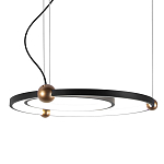 Люстра подвесная светодиодная черный металл Ring Horizontal варинант исполнения - 1 | Loft Concept в Рязани