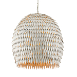 Подвесной светильник белый металлический в форме купола White Natural Lines варинант исполнения - 1 | Loft Concept в Рязани