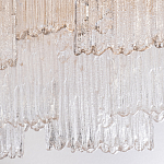 Люстра подвесная прямоугольная из рифленого стекла Fluted Glass Chandelier варинант исполнения - 1 | Loft Concept в Рязани